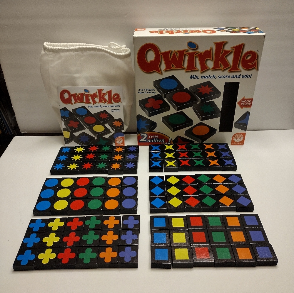 Quirkle Board Game Wood Matching game - Mensa and Parents Choice winner  ages 6+